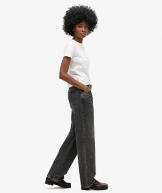 Midjehög jeans med vida ben Midjehög jeans med vida ben