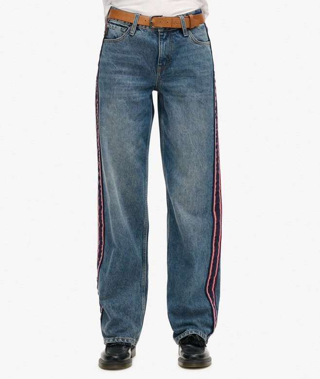 Midjehög jeans med vida ben Midjehög jeans med vida ben