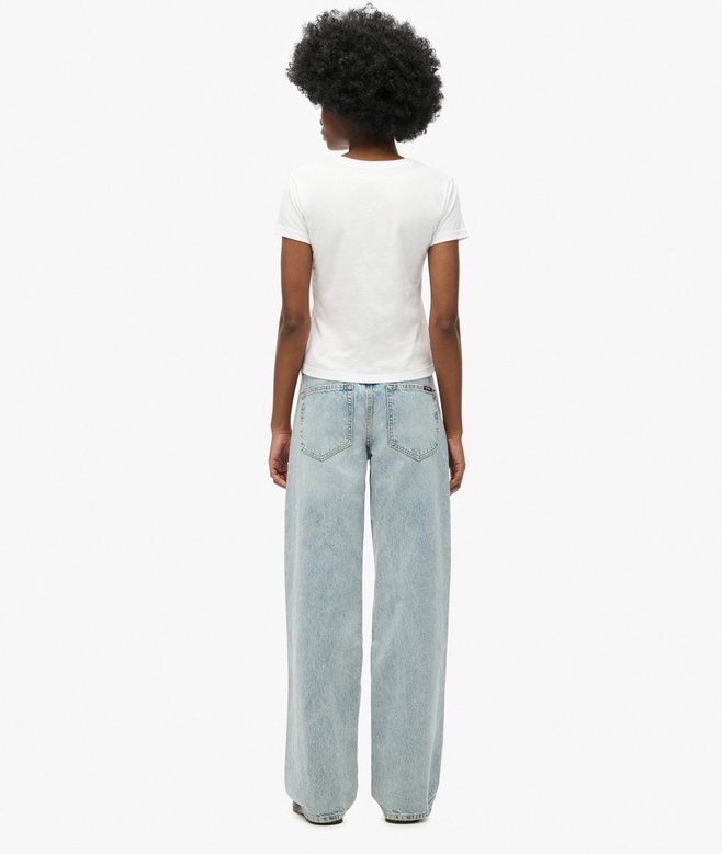 Midjehög jeans med vida ben Midjehög jeans med vida ben