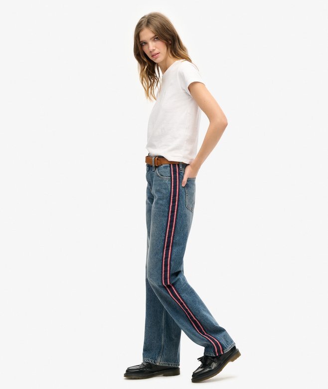 Midjehög jeans med vida ben Midjehög jeans med vida ben