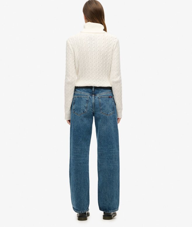 Midjehög jeans med vida ben Midjehög jeans med vida ben