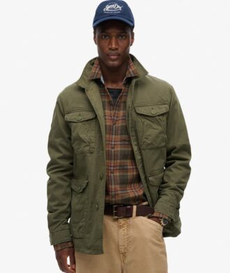 Militär M65 broderad lätt jacka