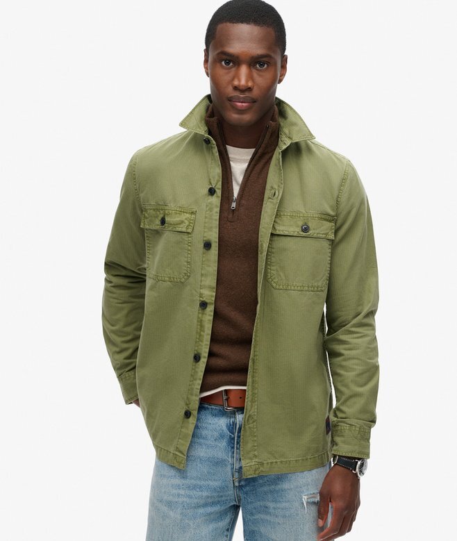 Militärisk långärmad overshirt Militärisk långärmad overshirt