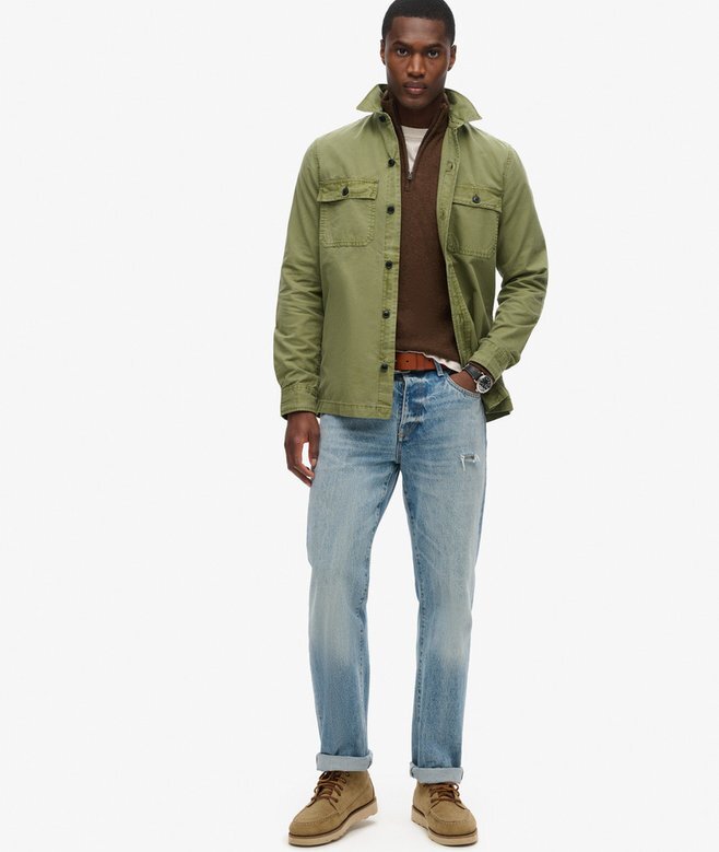 Militärisk långärmad overshirt Militärisk långärmad overshirt