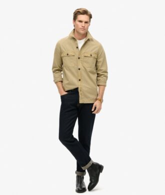 Militärisk långärmad overshirt