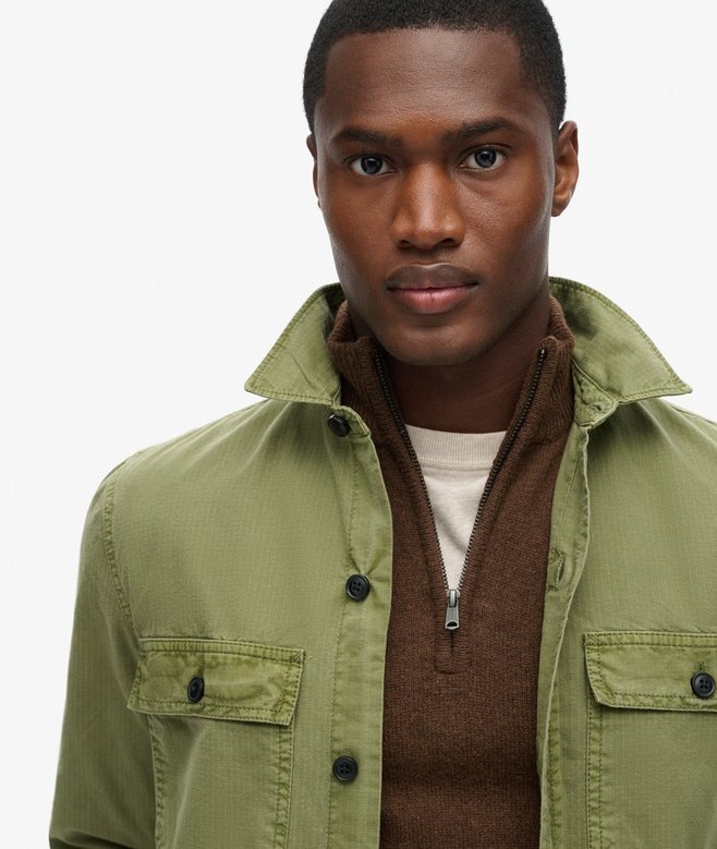 Militärisk långärmad overshirt Militärisk långärmad overshirt