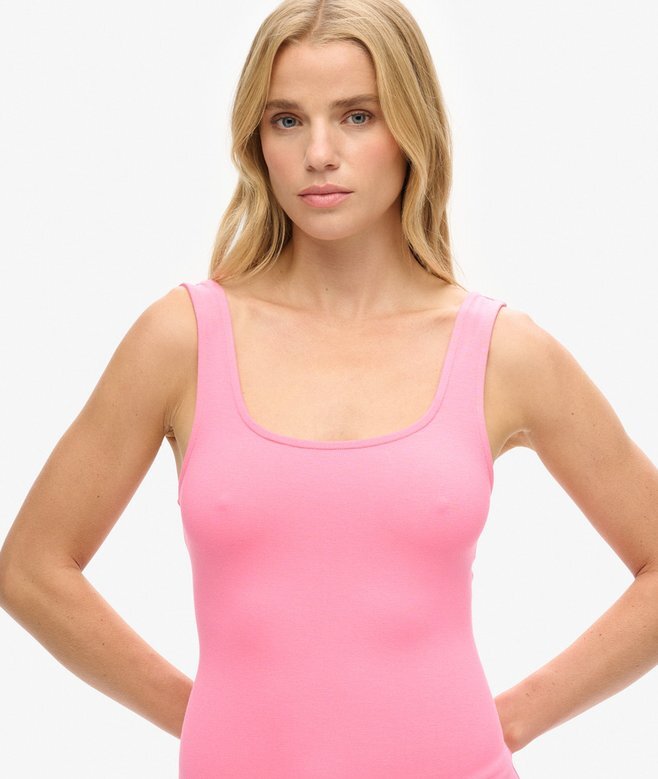 Miniklänning i jersey med fyrkantig halsringning Miniklänning i jersey med fyrkantig halsringning