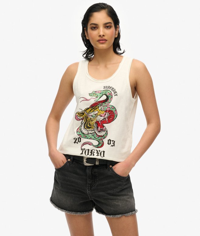 Neo Trad Tattoo Scoop Neck Tank Top Neo Trad Tattoo Scoop Neck Tank Top