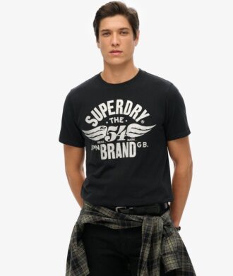 Omgjord klassisk T-shirt med tryck