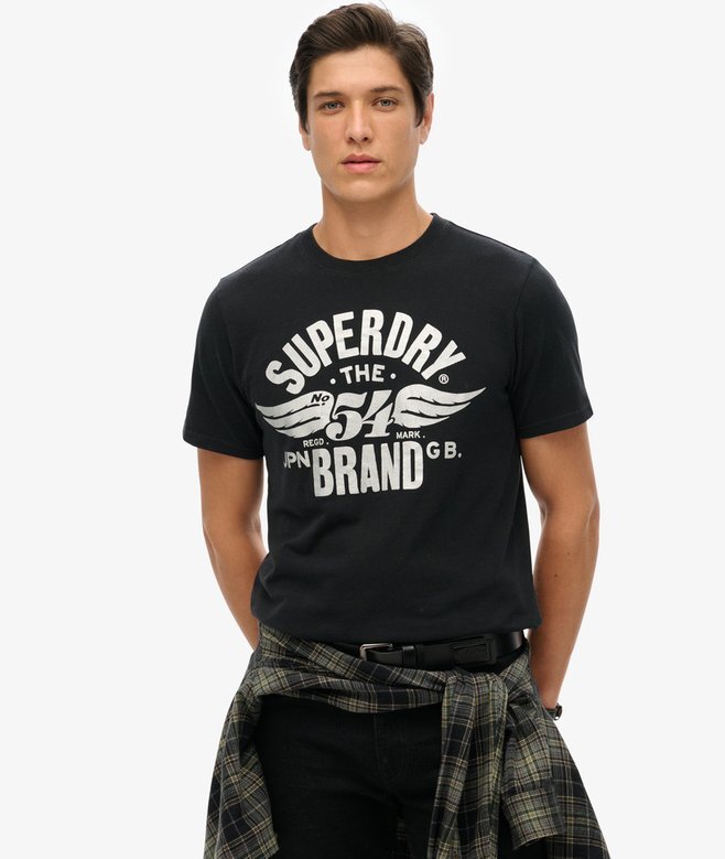 Omgjord klassisk T-shirt med tryck Omgjord klassisk T-shirt med tryck