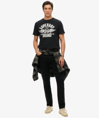 Omgjord klassisk T-shirt med tryck