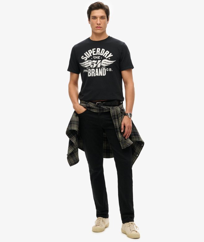 Omgjord klassisk T-shirt med tryck Omgjord klassisk T-shirt med tryck