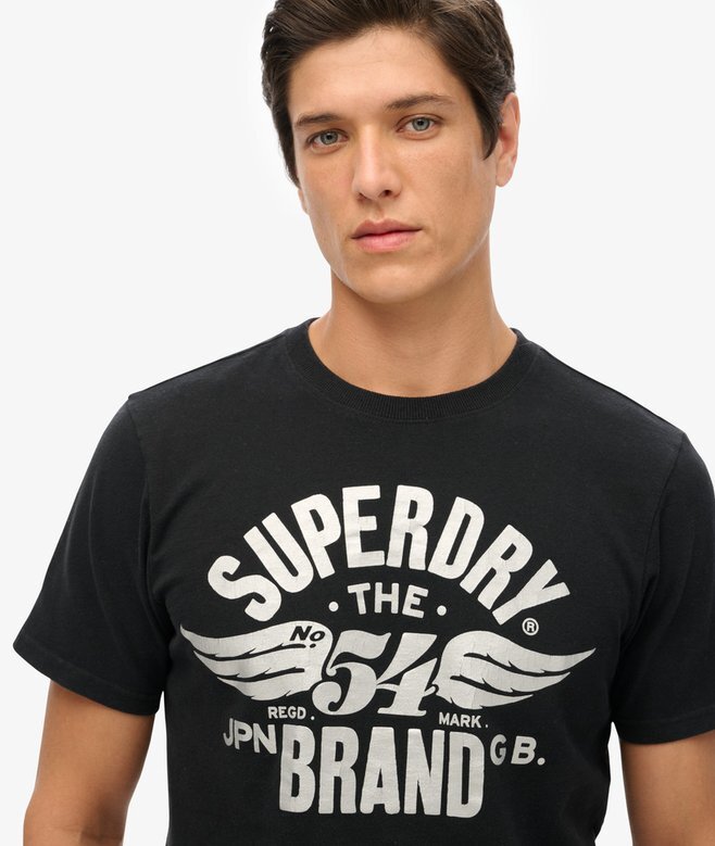Omgjord klassisk T-shirt med tryck Omgjord klassisk T-shirt med tryck