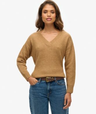 Oversized tröja med V-ringning