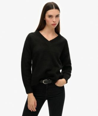 Oversized tröja med V-ringning