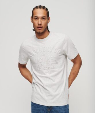 Präglad T-shirt med arbetsklädesmotiv