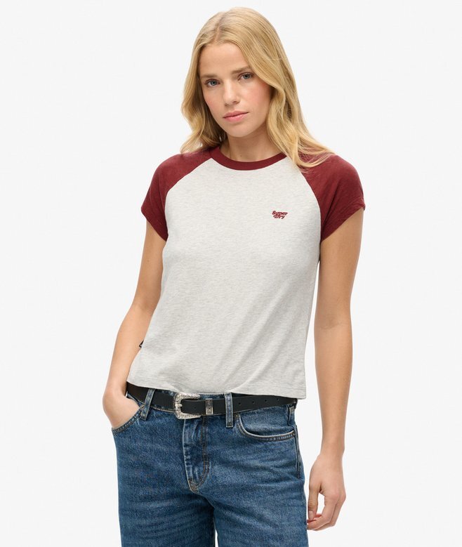 Raglan-T-shirt i Organic Cotton med Essential-logotyp Raglan-T-shirt i Organic Cotton med Essential-logotyp