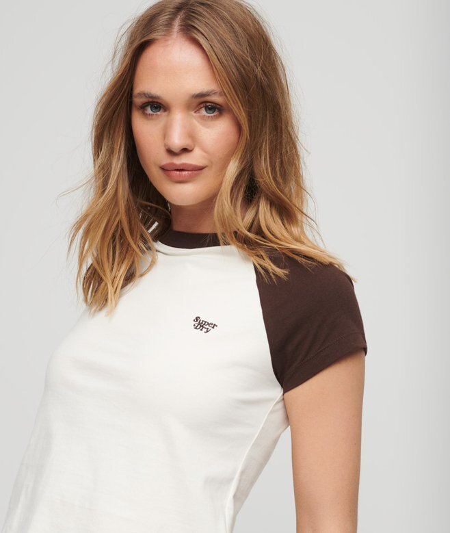 Raglan-T-shirt i Organic Cotton med Essential-logotyp Raglan-T-shirt i Organic Cotton med Essential-logotyp