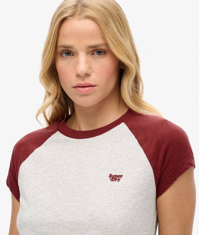 Raglan-T-shirt i Organic Cotton med Essential-logotyp Raglan-T-shirt i Organic Cotton med Essential-logotyp