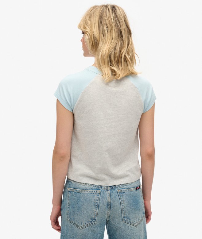 Raglan-T-shirt i Organic Cotton med Essential-logotyp Raglan-T-shirt i Organic Cotton med Essential-logotyp
