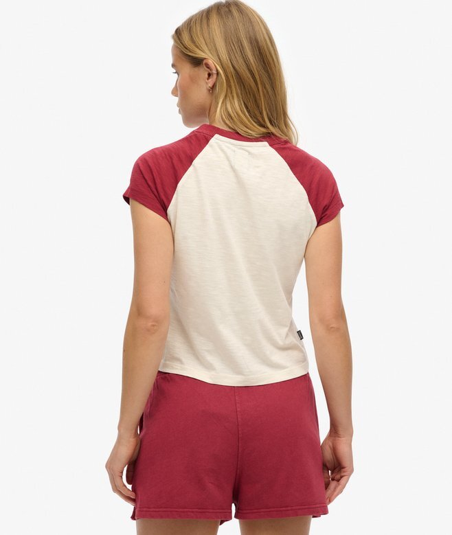 Raglan-T-shirt i Organic Cotton med Essential-logotyp Raglan-T-shirt i Organic Cotton med Essential-logotyp