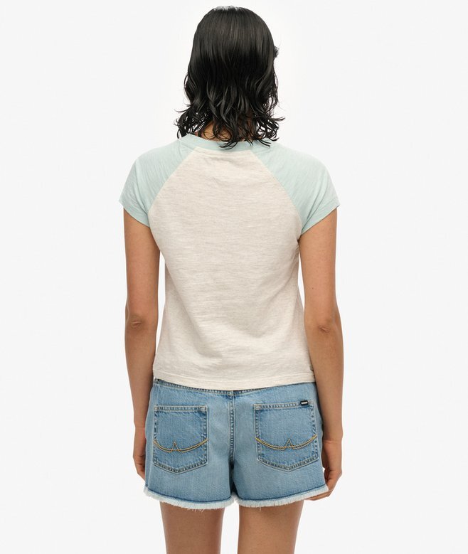 Raglan-T-shirt i Organic Cotton med Essential-logotyp Raglan-T-shirt i Organic Cotton med Essential-logotyp