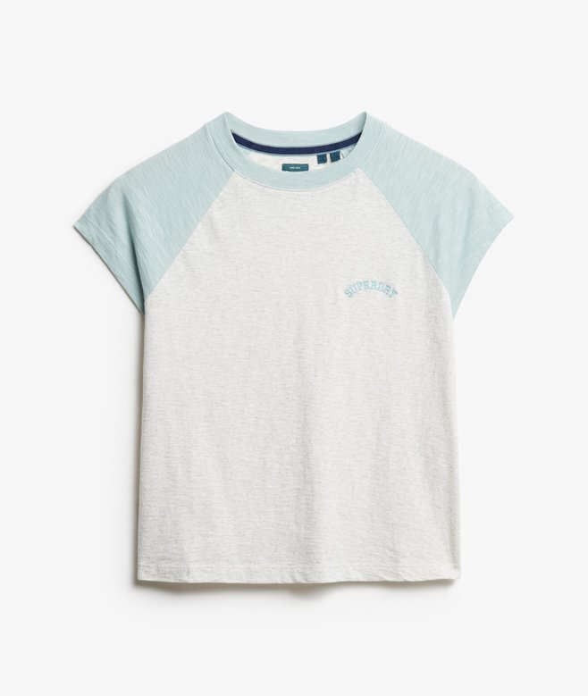 Raglan-T-shirt i Organic Cotton med Essential-logotyp Raglan-T-shirt i Organic Cotton med Essential-logotyp