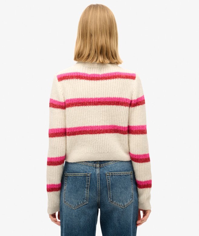 Randig kort tröja med polokrage Randig kort tröja med polokrage