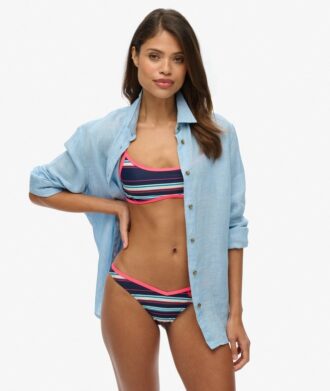 Randiga bikini-trosor av återvunnet material Randiga bikini-trosor av återvunnet material