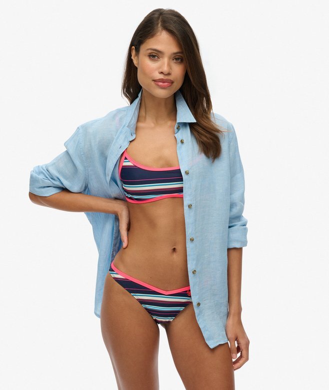 Randiga bikini-trosor av återvunnet material Randiga bikini-trosor av återvunnet material