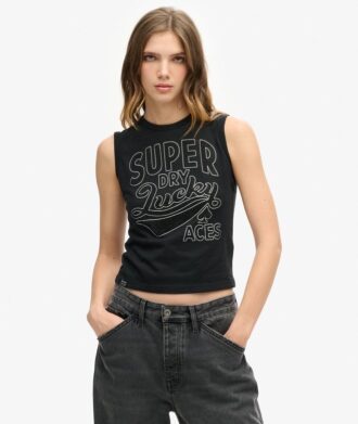 Retro-dekorerad slim fit-väst