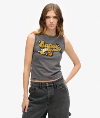 Retro-dekorerad slim fit-väst