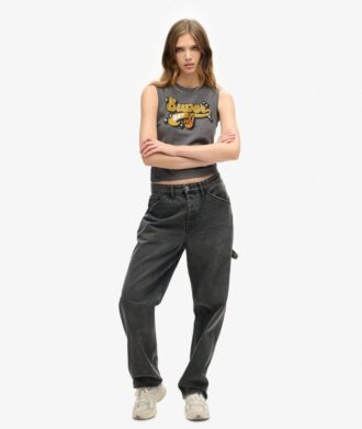 Retro-dekorerad slim fit-väst