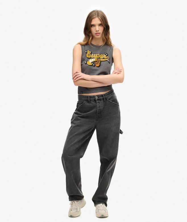 Retro-dekorerad slim fit-väst Retro-dekorerad slim fit-väst