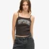 Retro Rocker Graphic Rib Cami Top