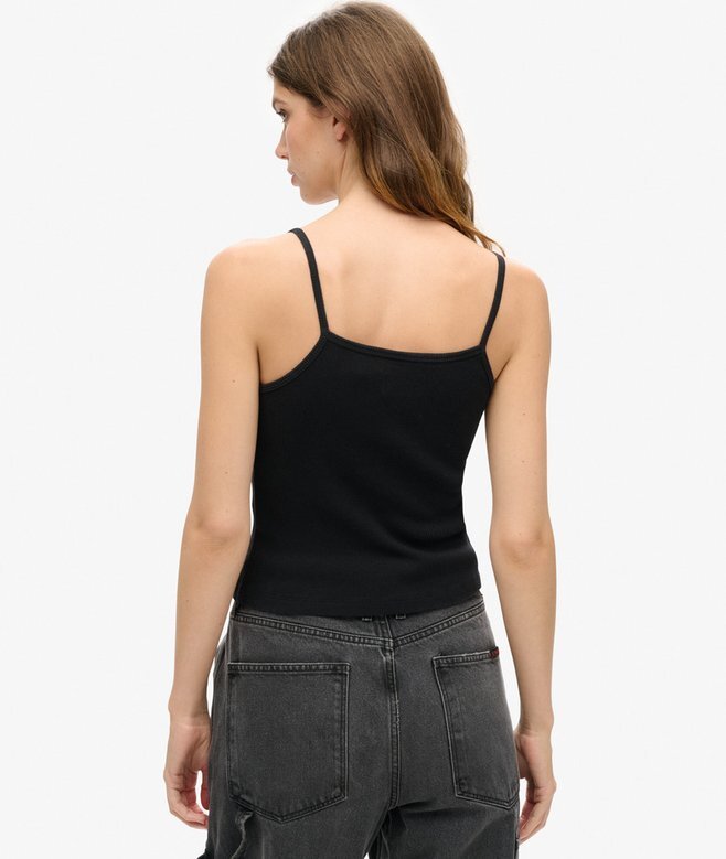 Retro Rocker Graphic Rib Cami Top Retro Rocker Graphic Rib Cami Top