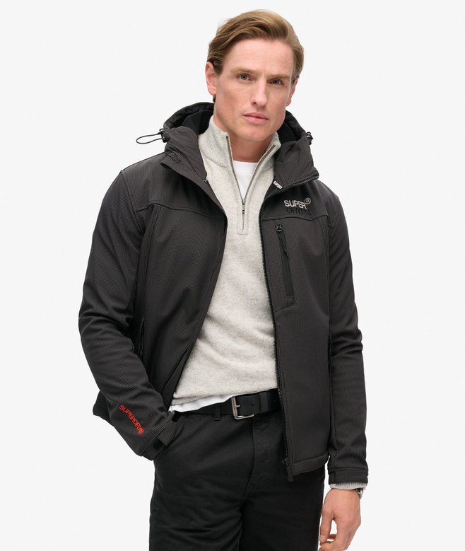 Ripstop Softshell Trekker-jacka med huva Ripstop Softshell Trekker-jacka med huva