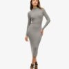 Rygglös bodycon-midiklänning Rygglös bodycon-midiklänning