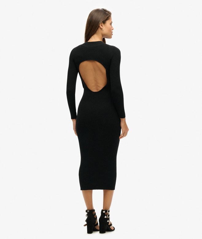 Rygglös bodycon-midiklänning Rygglös bodycon-midiklänning