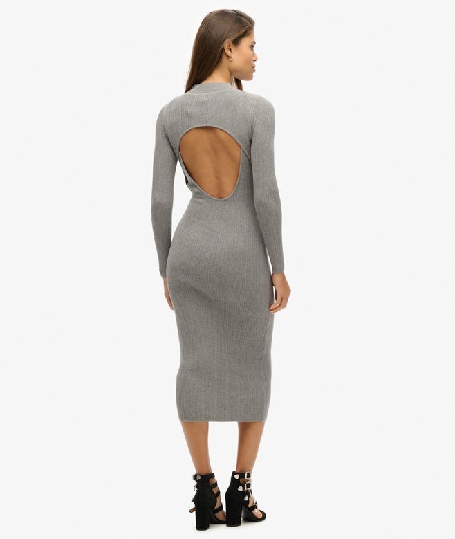 Rygglös bodycon-midiklänning Rygglös bodycon-midiklänning