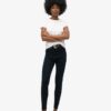 Skinny jeans i Organic Cotton med hög midja