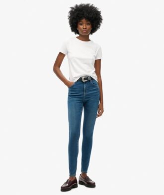 Skinny jeans i Organic Cotton med hög midja