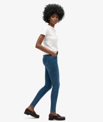 Skinny jeans i Organic Cotton med hög midja