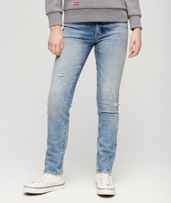 Slim-fit-jeans i Organic Cotton med medelhög midja Slim-fit-jeans i Organic Cotton med medelhög midja