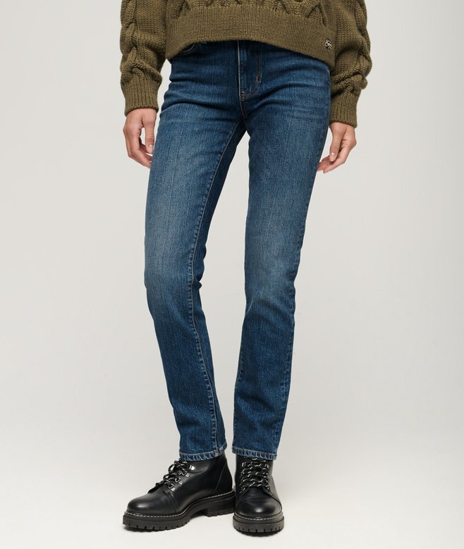 Slim-fit-jeans i Organic Cotton med medelhög midja Slim-fit-jeans i Organic Cotton med medelhög midja