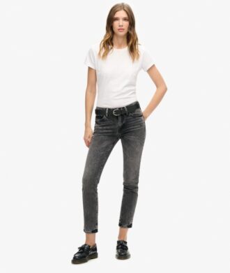 Slim-fit-jeans i Organic Cotton med medelhög midja Slim-fit-jeans i Organic Cotton med medelhög midja