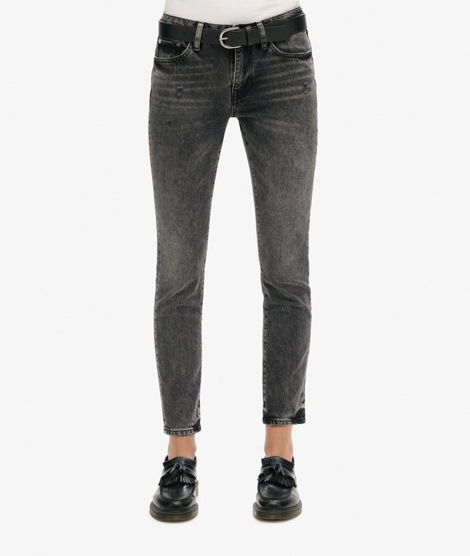 Slim-fit-jeans i Organic Cotton med medelhög midja Slim-fit-jeans i Organic Cotton med medelhög midja