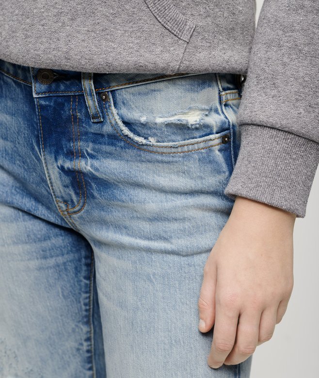Slim-fit-jeans i Organic Cotton med medelhög midja Slim-fit-jeans i Organic Cotton med medelhög midja