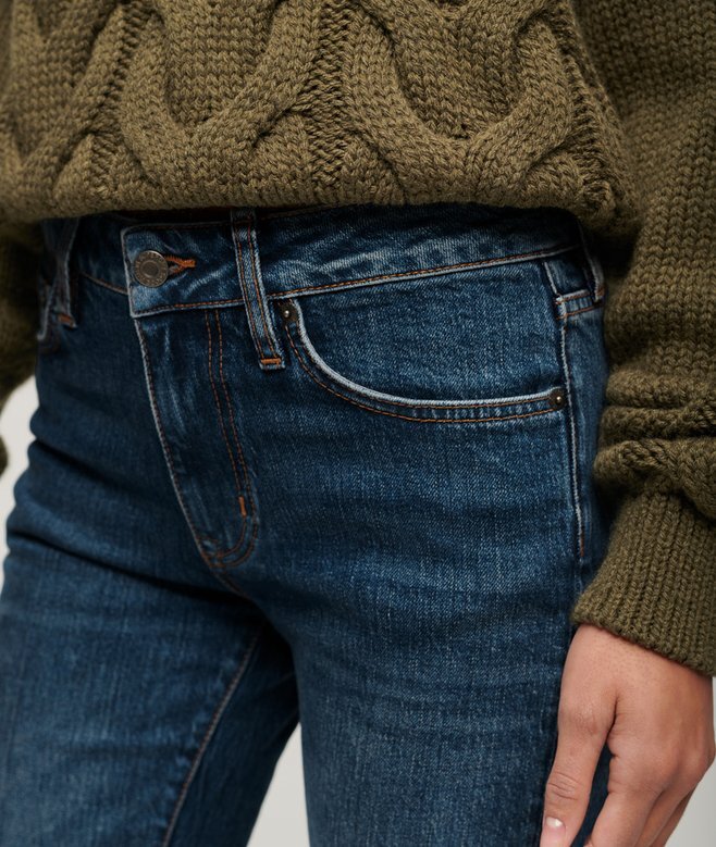 Slim-fit-jeans i Organic Cotton med medelhög midja Slim-fit-jeans i Organic Cotton med medelhög midja