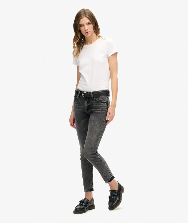 Slim-fit-jeans i Organic Cotton med medelhög midja Slim-fit-jeans i Organic Cotton med medelhög midja